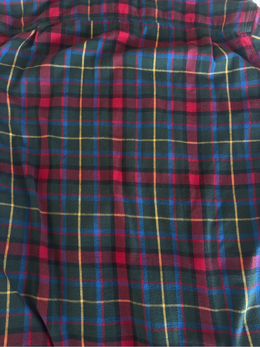 L.L. Bean Men's Plaid Flannel Hooded Shirt Jacket Shacket Size XL - Picture 9 of 9